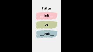 Python __init__ vs __call__ method #shorts #python #pythonforbeginners