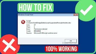 MICROSOFT VBSCRIPT RUNTIME ERROR FIX (2024) | Fix Windows Script Host Error