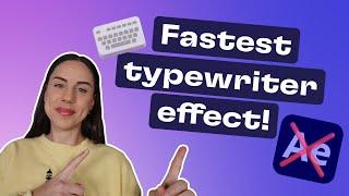 How to do typewriter effect WITHOUT after effects! (FREE)