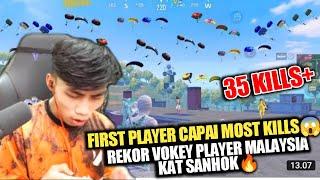 35 Kills| Rekor Vokey Player Malaysia Kat Sanhok First Player Capai Most Kills‼️Pubg Mobile