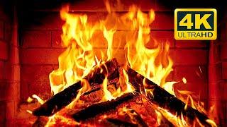  Cozy Fireplace 4K (12 HOURS). Fireplace with Crackling Fire Sounds. Crackling Fireplace 4K