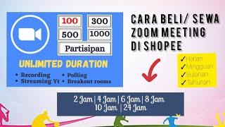 Cara Sewa/ Beli Zoom Meeting di Aplikasi Shopee