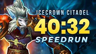 Icecrown Citadel 40:32 Speedrun (WR) - Fire Mage PoV