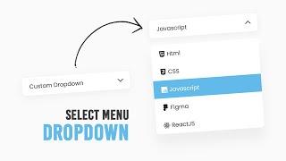 Custom Select Menu Dropdown using Html CSS & Vanilla Javascript | Dropdown Menu @OnlineTutorialsYT
