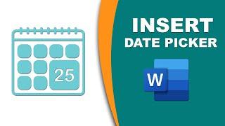 How to insert date and time picker in word