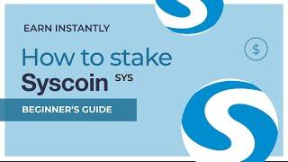 Syscoin (SYS) | How To Stake Guide - Easy Tutorial