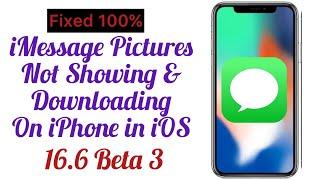 How to fix iMessage Pictures Not Showing/ Downloading on iPhone in iOS 16.6 Beta 3