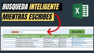  Como Hacer un BUSCADOR INTELIGENTE  en EXCEL  (Cuadro de Texto)