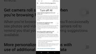 Turn off all camera roll suggestions to not share phone pictures online without your knowledge