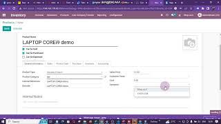 How to add inventory or stock or products in Odoo