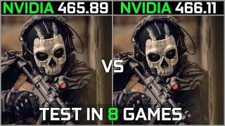 Nvidia Drivers 465.89 Vs 466.11 Test in 8 Games