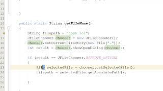 How to Select a File Using Java JFIleChooser (Simple)