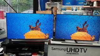 2018 QLED vs OLED Quick side by side DEMO, Samsung vs LG