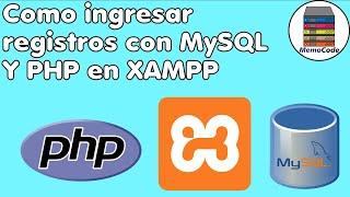 CRUD (INSERT) MySQL- PHP  ingresar registros con formulario #1