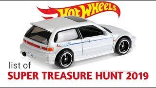 LIST OF HOTWHEELS 2019 SUPER TREASURE HUNT - DAFTAR