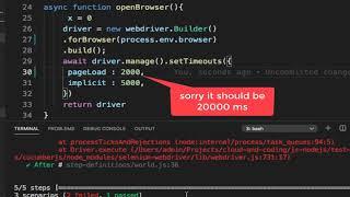 Timed out receiving message from renderer  error when automating chromedriver in selenium