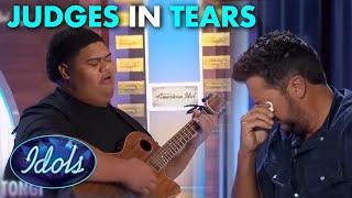Iam Tongi's Audition Has The Judges In TEARS After Emotional Song For His Dad | Idols Global