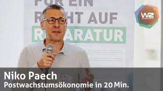 Niko Paech: Postwachstumsökonomie in 20 Minuten | Werkstatt Zukunft