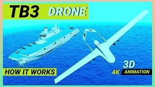 TB3 Bayraktar drone Turkey   How it works #drones #tb3 #aircraftcarrier | #viral  #viralvideo #2023