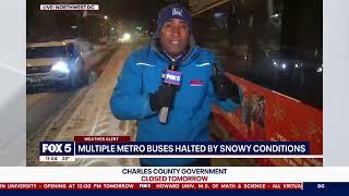 Dozens of Metrobuses stranded across DC as heavy snow, ice impact roads