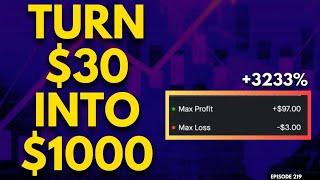 TURN $30 INTO $1000 WITH CHRISTMAS TREE BUTTERFLY SPREAD  - EP. 219