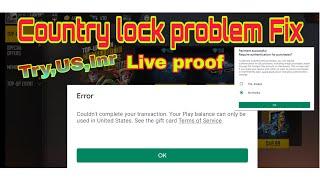 Country lock problem Solve New Trick! ! Google play gift card How to solve Google country lock  