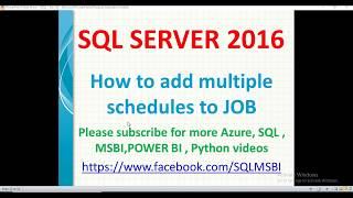 Multiple Schedules to SQL JOB | one job with multiple schedules | sql create job custom schedules