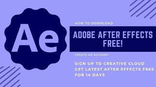 How to download Adobe After Effects free