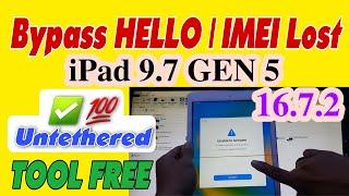 All Steps to Bypass iPad Gen 5 iOS 16.7.2 in 5 minutes by Tool Free #vienthyhG