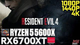 Resident Evil 4 Remake | Ryzen 5 5600x + RX 6700 XT | 1080p, 1440p, 4K benchmarks!