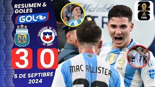 GOL de Julian Alvarez hoy | Argentina vs Chile 3-0 Resumen y Goles | ELIMINATORIAS | GOL CARACOL