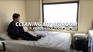 CLEANING MY BEDROOM + fragrance tour // PETER LE