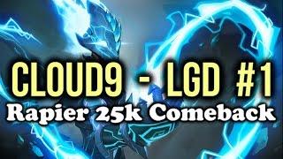 [EPIC] Rapier 25k Comeback ! LGD Gaming vs Cloud9 Dota 2 Highlights TI5 Group Stage Game 1