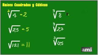 Raíces Cuadradas y Cubícas