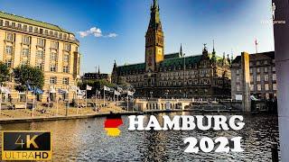  Hamburg, Germany Walking Tour 2021 (Central of Hamburg) -  4K ( Ultra HD 60fps)