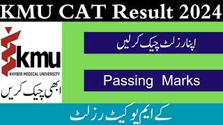 KMU CAT Result 2024 Check BY Name & Roll Number | 1st test held on 25 August  Passing Marks