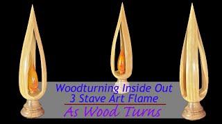 Woodturning Inside Out 3 Stave Art Flame