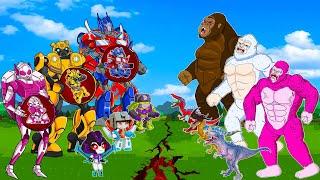 BOSS TRANSFORMERS Pregnant 2D vs. GODZILLA: RISE OF THE BEASTS DINOSAURS REX: Autobots Construction