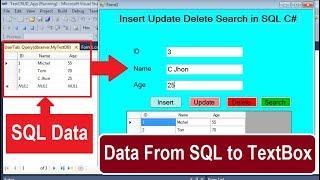 How to get data from sql database to textbox directly in c# using connectionstring