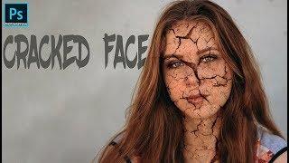 Cracked face effect  photoshop  -#photoshopfunn