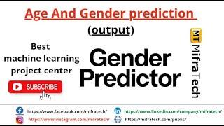 Age And Gender  prediction output-mifratech#bestmlprojects#bestAIprojects#bestdatascienceprjoects