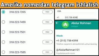 Amerika nomerdan telegram kirish || Америка номердан телеграм кириш || Usa nomerdan telegram ochish