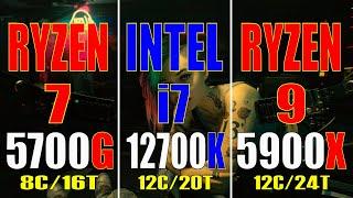 RYZEN 7 5700G vs INTEL i7 12700K vs RYZEN 9 5900X || PC GAMES BENCHMARK ||