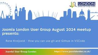 How you can use git and Github in VSCode presented by René Kreijfeld