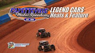 DIRT TRACK RACING at Fayetteville Motor Speedway - Legend Car Heats and Feature (10/23/2021)