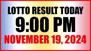 Lotto Result Today 9pm Draw November 19, 2024 Swertres Ez2 Pcso