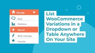 List WooCommerce Variations in a Dropdown or Table Anywhere On Your Site