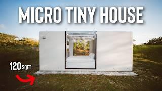 Innenansicht eines vorgefertigten futuristischen Mikro-Tiny-Houses! (120 Quadratfuß)