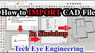 How to import AutoCAD file in Sketchup. teigha error 42 Sketchup