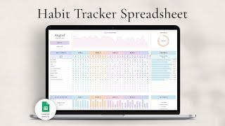 Habit Tracker Spreadsheet for Google Sheets